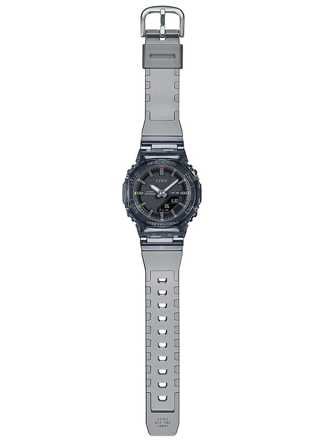 G-SHOCK コンパクトサイズ ITZY コラボレーションモデル GMA-P2100ZY-1AJR レディース 腕時計 電池式 アナデジ オクタゴン グレースケルトン 樹脂バンド 国内正規品 カシオ カシオーク