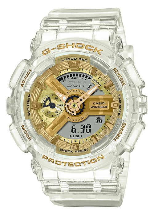 G-SHOCK ミッドサイズ スケルトン & ゴールド GMA-S110SG-7AJF メンズ レディース 電池式 アナデジ ビッグケース 国内正規品 カシオ