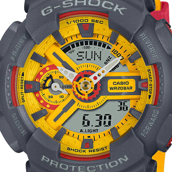 G-SHOCK ミッドサイズ DW-001カラーインスパイアデザイン GMAシリーズ GMA-S110Y-9AJF メンズ レディース 腕時計 電池式 アナデジ イエロー 国内正規品 カシオ