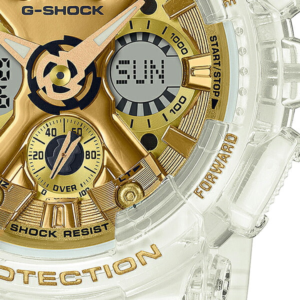 G-SHOCK ミッドサイズ スケルトン & ゴールド GMA-S120SG-7AJF メンズ レディース 電池式 アナデジ ビッグケース 国内正規品 カシオ