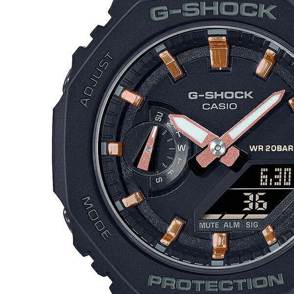 G-SHOCK ジーショック ミッドサイズ GMA-S2100-1AJF メンズ レディース 腕時計 アナデジ ブラック 国内正規品 カシオ カシオーク 八角形