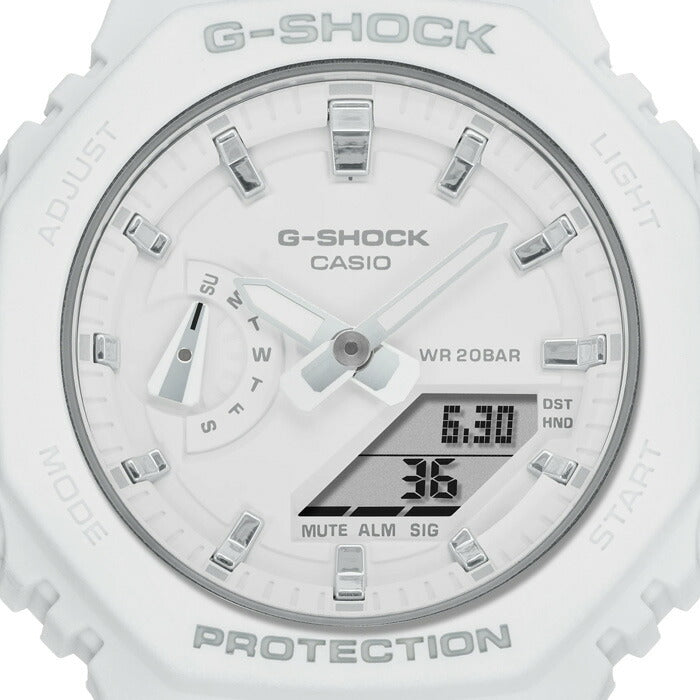 G-SHOCK ジーショック ミッドサイズ GMA-S2100-7AJF メンズ レディース 腕時計 アナデジ ホワイト 国内正規品 カシオ カシオーク 八角形