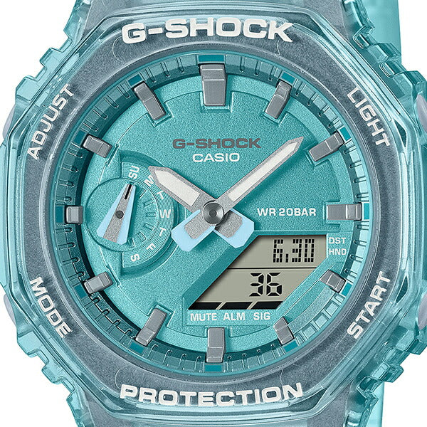 G-SHOCK アナデジ オクタゴン スケルトン 水色 GMA-S2100SK-2AJF メンズ レディース 腕時計 電池式 小型 国内正規品 カシオ 八角形