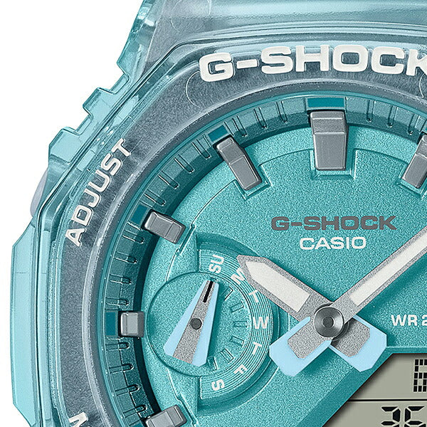 G-SHOCK アナデジ オクタゴン スケルトン 水色 GMA-S2100SK-2AJF メンズ レディース 腕時計 電池式 小型 国内正規品 カシオ 八角形