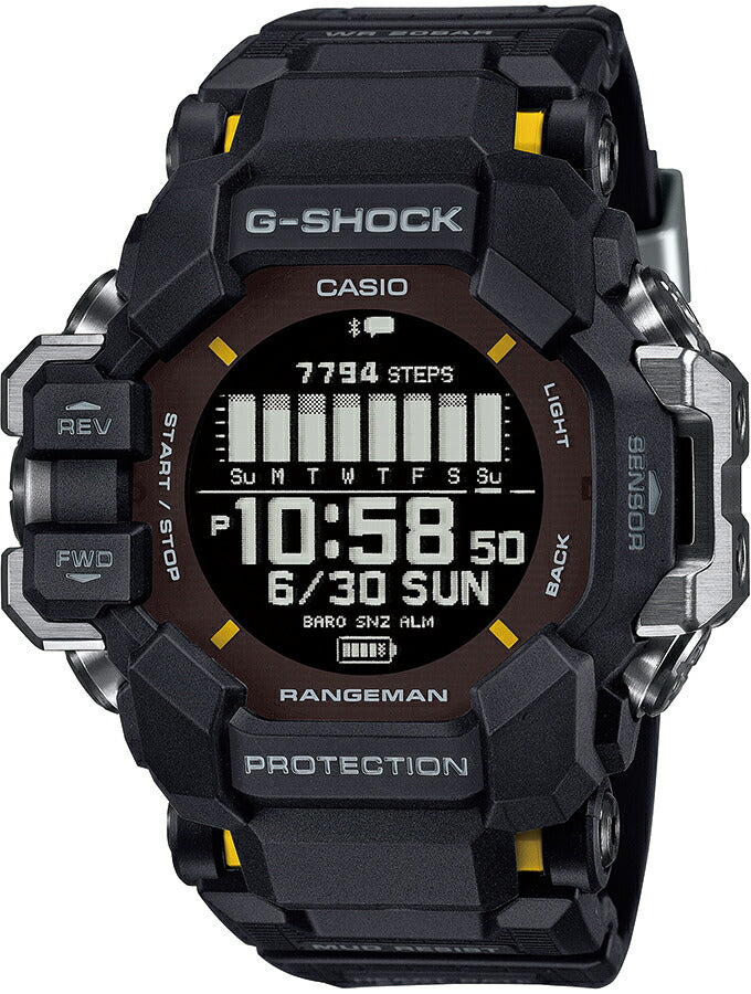 G-SHOCK レンジマン 心拍計 GPS機能 GPR-H1000-1JR メンズ 腕時計 ソーラー Bluetooth デジタル ブラック 反転液晶 国内正規品 カシオ