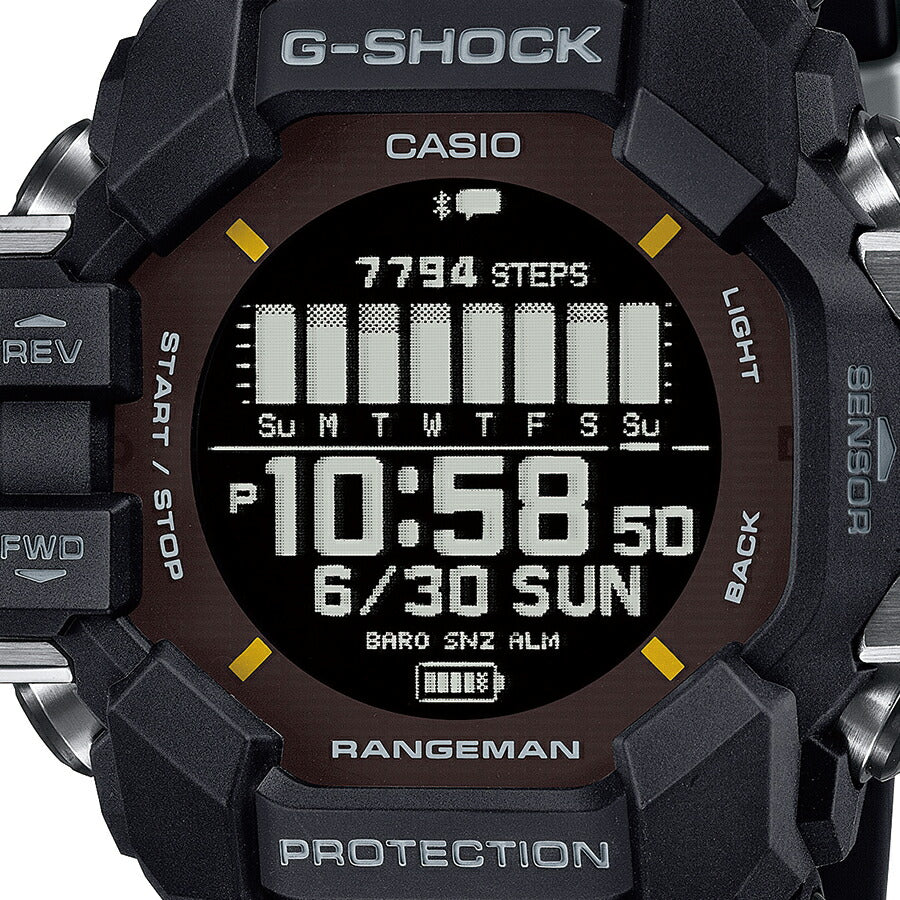 G-SHOCK レンジマン 心拍計 GPS機能 GPR-H1000-1JR メンズ 腕時計 ソーラー Bluetooth デジタル ブラック 反転液晶 国内正規品 カシオ