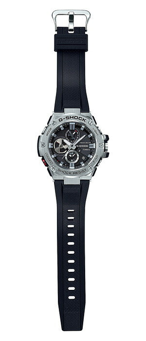 G-SHOCK ジーショック G-STEEL Gスチール GST-B100-1AJF メンズ 腕時計 ソーラー ブラック シルバー メタル クロノグラフ 国内正規品 カシオ
