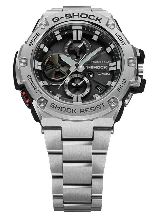G-SHOCK ジーショック G-STEEL GST-B100D-1AJF メンズ 腕時計 ソーラー シルバー メタル クロノグラフ 国内正規品 カシオ