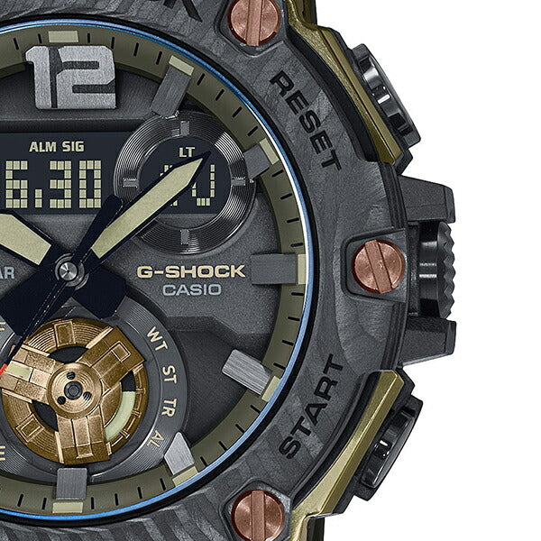 G-SHOCK ジーショック G-STEEL Gスチール ラギッドスタイル GST-B300XB-1A3JF メンズ 腕時計 ソーラー Bluetooth カーボンベゼル グリーン 国内正規品 カシオ