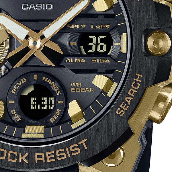 G-SHOCK G-STEEL Gスチール ゴールド ブラック GST-B400GB-1A9JF メンズ 腕時計 ソーラー Bluetooth アナデジ 薄型 カーボンコアガード構造 国内正規品 カシオ