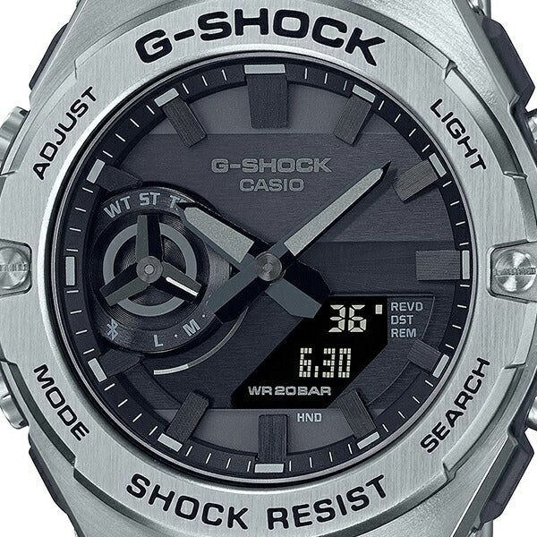 G-SHOCK G-STEEL Gスチール スリムデザイン GST-B500D-1A1JF メンズ 腕時計 ソーラー Bluetooth シルバー 国内正規品 カシオ