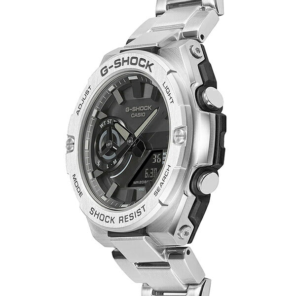 G-SHOCK G-STEEL Gスチール スリムデザイン GST-B500D-1A1JF メンズ 腕時計 ソーラー Bluetooth シルバー 国内正規品 カシオ