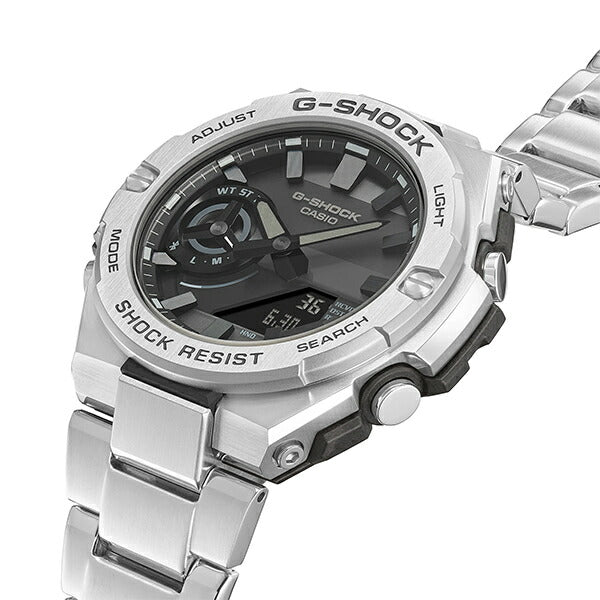 G-SHOCK G-STEEL Gスチール スリムデザイン GST-B500D-1A1JF メンズ 腕時計 ソーラー Bluetooth シルバー 国内正規品 カシオ