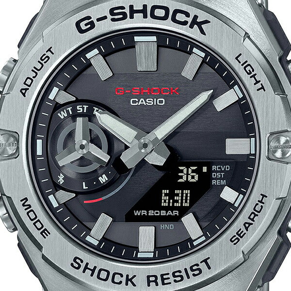 G-SHOCK G-STEEL Gスチール スリムデザイン GST-B500D-1AJF メンズ 腕時計 ソーラー Bluetooth シルバー 国内正規品 カシオ