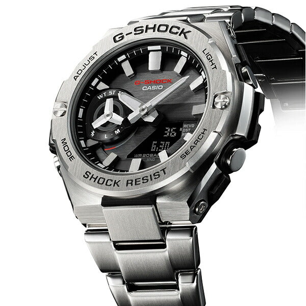 G-SHOCK G-STEEL Gスチール スリムデザイン GST-B500D-1AJF メンズ 腕時計 ソーラー Bluetooth シルバー 国内正規品 カシオ