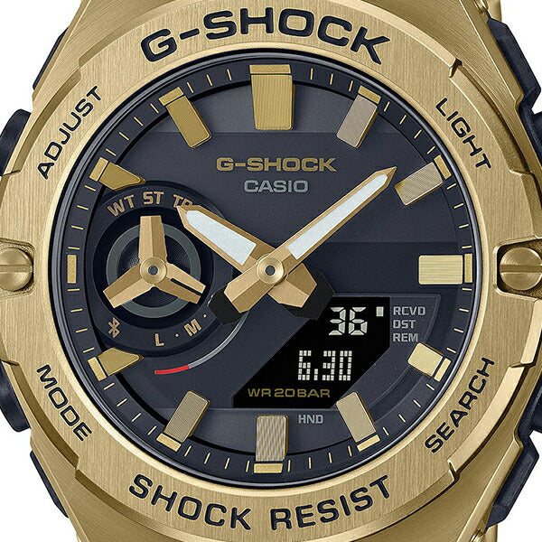 G-SHOCK G-STEEL Gスチール スリムデザイン GST-B500GD-9AJF メンズ 腕時計 ソーラー Bluetooth ゴールド 国内正規品 カシオ