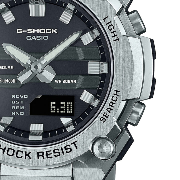 G-SHOCK G-STEEL 小型モデル GST-B600D-1AJF メンズ 腕時計 ソーラー Bluetooth アナデジ メタルバンド ブラック シルバー 反転液晶 国内正規品 カシオ