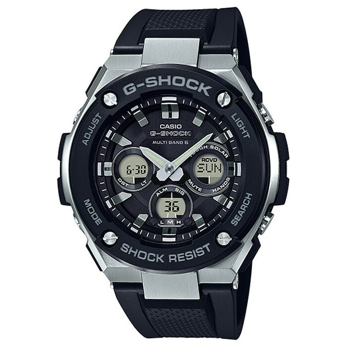 稀少・美品✨G-SHOCK G-STEEL GST-W300 タフソーラー G-SHOCK G-STEEL GST-W300-1AJF メンズ 電波ソーラー アナデジ ミドル