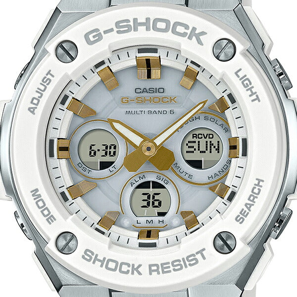 G-SHOCK ジーショック G-STEEL Gスチール ミドルサイズ GST-W300-7AJF メンズ 腕時計 電波ソーラー アナデジ ホワイト 国内正規品 カシオ