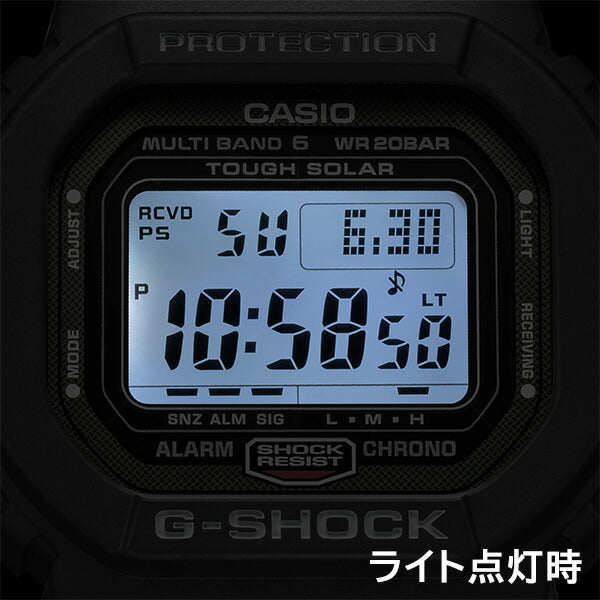 G-SHOCK 5600シリーズ GW-5000U-1JF メンズ 腕時計 電波ソーラー デジタル 樹脂バンド スクリューバック ブラック 国内正規品 カシオ