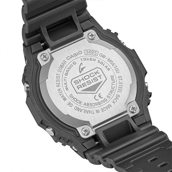 G-SHOCK 5600シリーズ GW-M5610U-1BJF メンズ 腕時計 電波ソーラー デジタル 樹脂バンド ブラック 反転液晶 国内正規品 カシオ