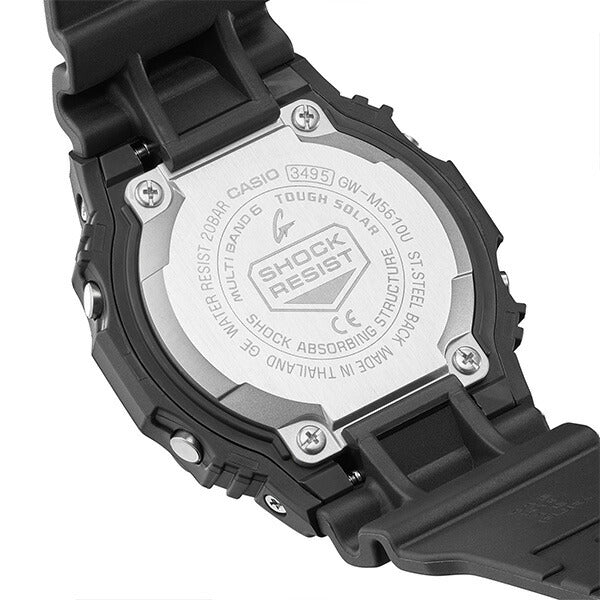 G-SHOCK 5600シリーズ GW-M5610U-1CJF メンズ 腕時計 電波ソーラー デジタル 樹脂バンド ブラック 国内正規品 カシオ