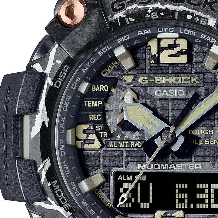 G-SHOCK マッドマスター クラックドパターンデザイン GWG-2000CR-1AJF メンズ 腕時計 電波ソーラー アナデジ ブラック 国内正規品 カシオ