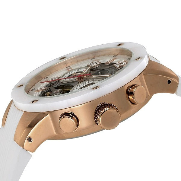 ゾンネハオリ H017シリーズ H017PG-WH メンズ 腕時計 自動巻き ラバーベルト ホワイト スポーティー