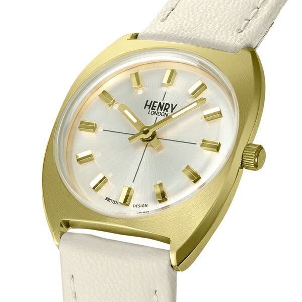 HENRY LONDON ヘンリーロンドン APPLE LEATHER Collection アップルレザーコレクション HL28-M-0452-AL レディース 腕時計 クオーツ 電池式 サンドべージュ 革ベルト ゴールド 替えベルト付き
