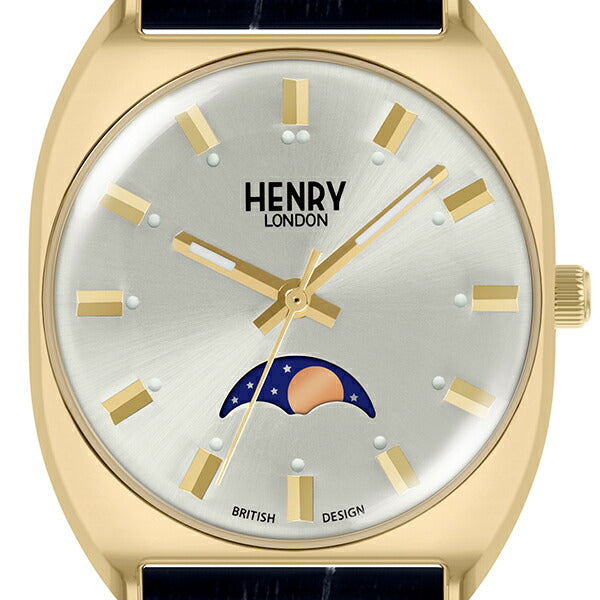 HENRY LONDON ヘンリーロンドン BOHEMIAN Collection ボヘミアンコレクション HL33-LS-0446 レディース 腕時計 クオーツ ムーンフェイズ 革ベルト ネイビー