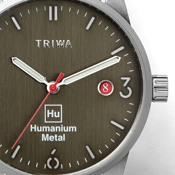 TRIWA トリワ Humanium Metal ヒューマニウムメタル HU39GR-CL080912 メンズ 腕時計 クオーツ キャンバスベルト カーキ