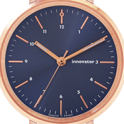 innovator イノベーター ENKEL エンケル IN-0008-19 レディース 腕時計 クオーツ 革ベルト 32mm ネイビー ブラウン スウェーデン トレンド ミニマル 北欧