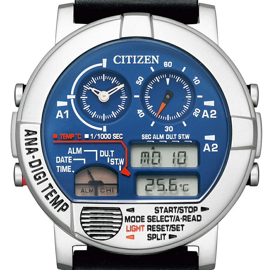 シチズン レコードレーベル ANA-DIGI TEMP アナデジテンプ JG0070-20L メンズ 腕時計 クオーツ 電池式 ブルー