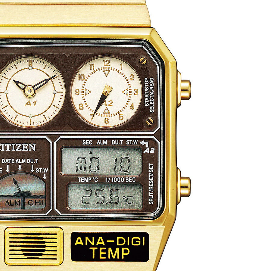 シチズン レコードレーベル ANA-DIGI TEMP アナデジテンプ JG2103-72X メンズ 腕時計 クオーツ 電池式 ゴールド