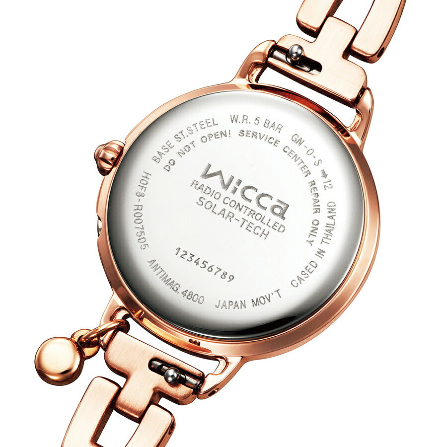シチズン ウィッカ ブレスライン KL0-561-15 レディース 腕時計 ソーラー 電波 ホワイトダイヤル ピンクゴールド メタルバンド 替えバンド付き