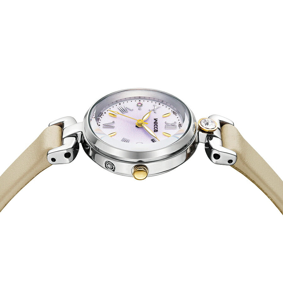 シチズン ウィッカ ティアラスター コレクション KS1-619-90 レディース 腕時計 ソーラー 電波 グラデーションダイヤル アイボリー 革ベルト