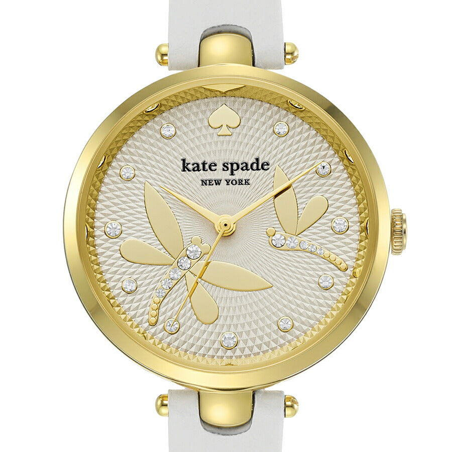 ケイト・スペード ニューヨーク HOLLAND ホラント KSW1790 レディース 腕時計 クオーツ 電池式 アナログ 革ベルト ホワイト 国内正規品