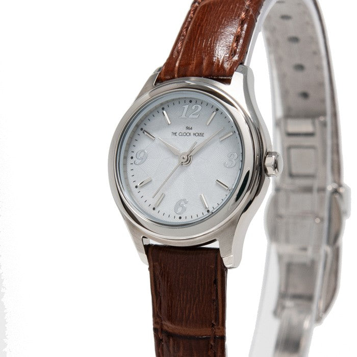ザ・クロックハウス ビジネスカジュアル LBC1004-WH3B レディース 腕時計 ソーラー 革ベルト ブラウン