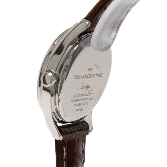 ザ・クロックハウス ビジネスカジュアル LBC1004-WH3B レディース 腕時計 ソーラー 革ベルト ブラウン