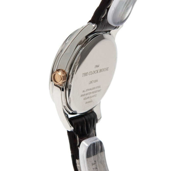 ザ・クロックハウス ビジネスカジュアル LBC1004-WH4B レディース 腕時計 ソーラー 革ベルト ダークブラウン