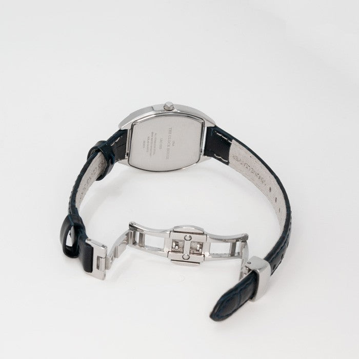 ザ・クロックハウス ビジネスカジュアル LBC1005-WH3B レディース 腕時計 ソーラー トノー 革ベルト ネイビー ホワイト