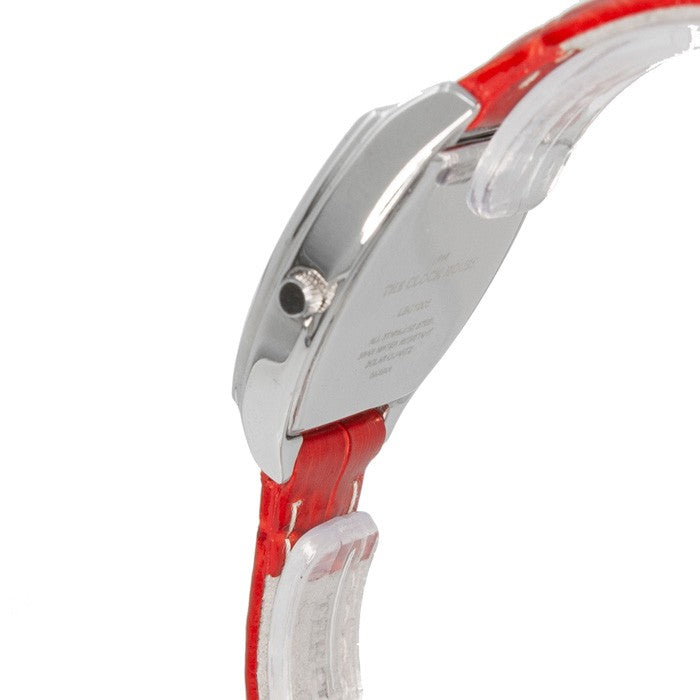 ザ・クロックハウス ビジネスカジュアル LBC1005-WH4B レディース 腕時計 ソーラー トノー 革ベルト レッド ホワイト