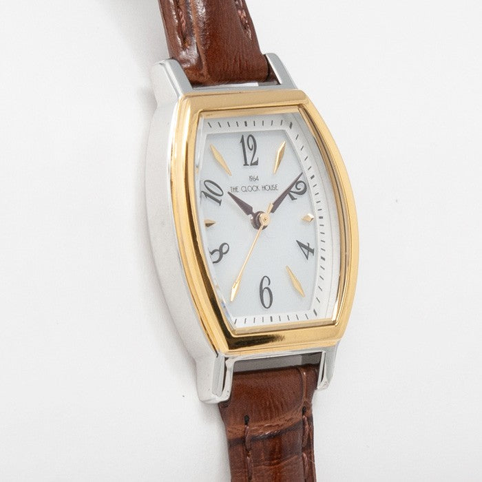 ザ・クロックハウス ビジネスカジュアル LBC1007-WH6B レディース 腕時計 ソーラー トノー 革ベルト ブラウン ホワイト