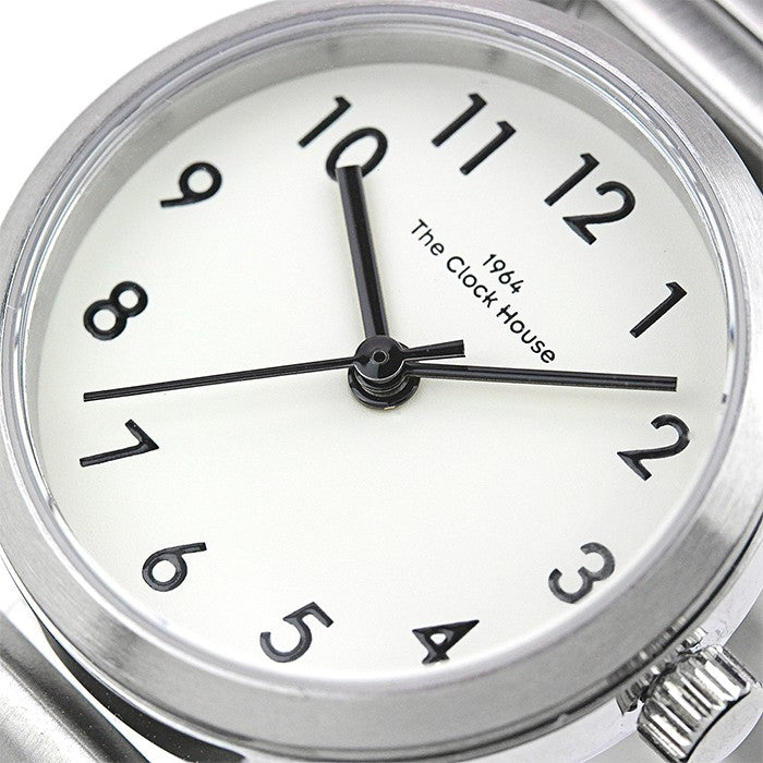 ザ・クロックハウス ナチュラルカジュアル LNC1001-CR1A レディース 腕時計 ソーラー メタルベルト ホワイト