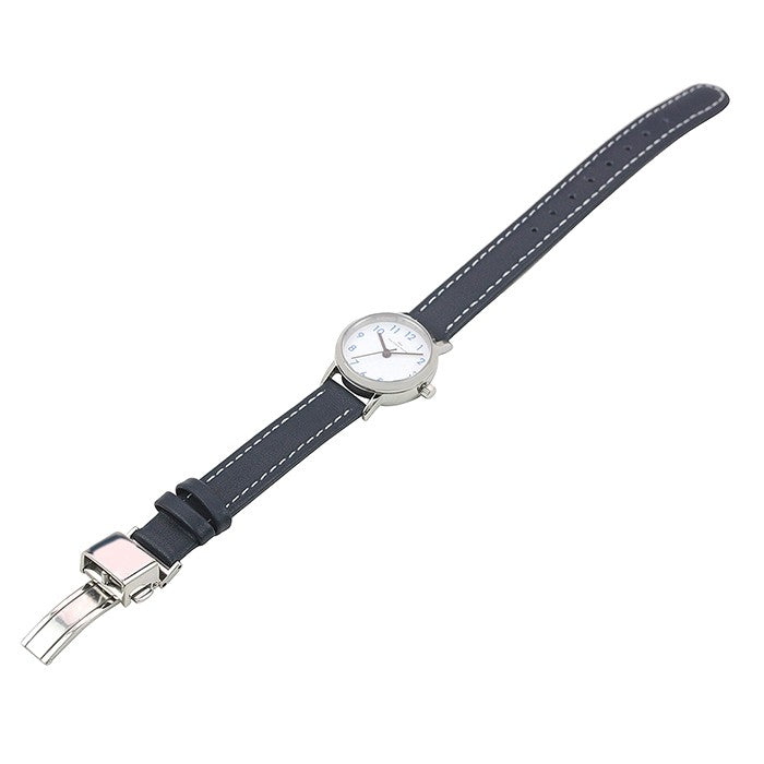 ザ・クロックハウス ナチュラルカジュアル LNC1001-WH1B レディース 腕時計 ソーラー 革ベルト ブルー ホワイト