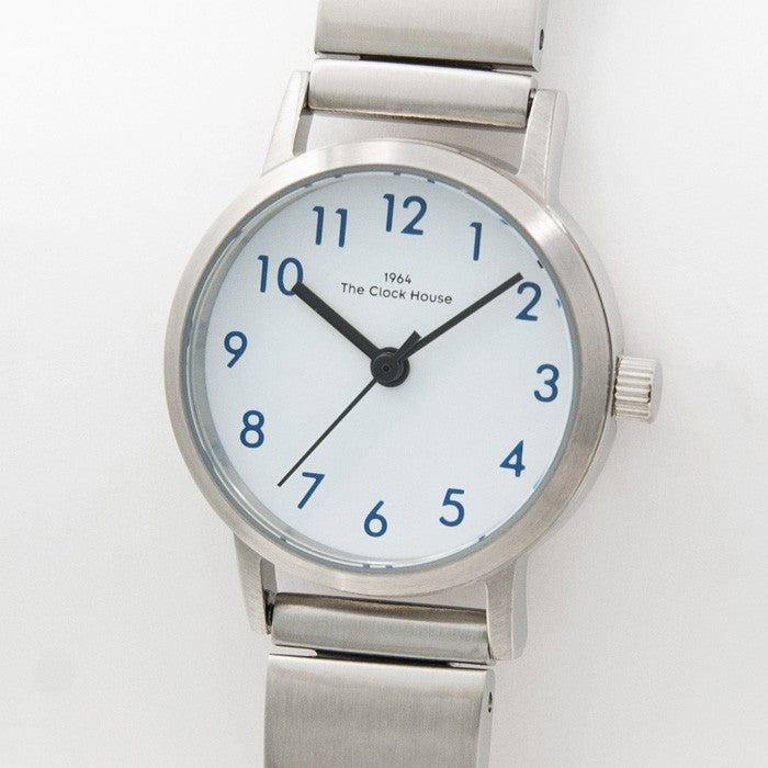 ザ・クロックハウス ナチュラルカジュアル LNC1001-WH5A レディース 腕時計 ソーラー メタルベルト シルバー ホワイト