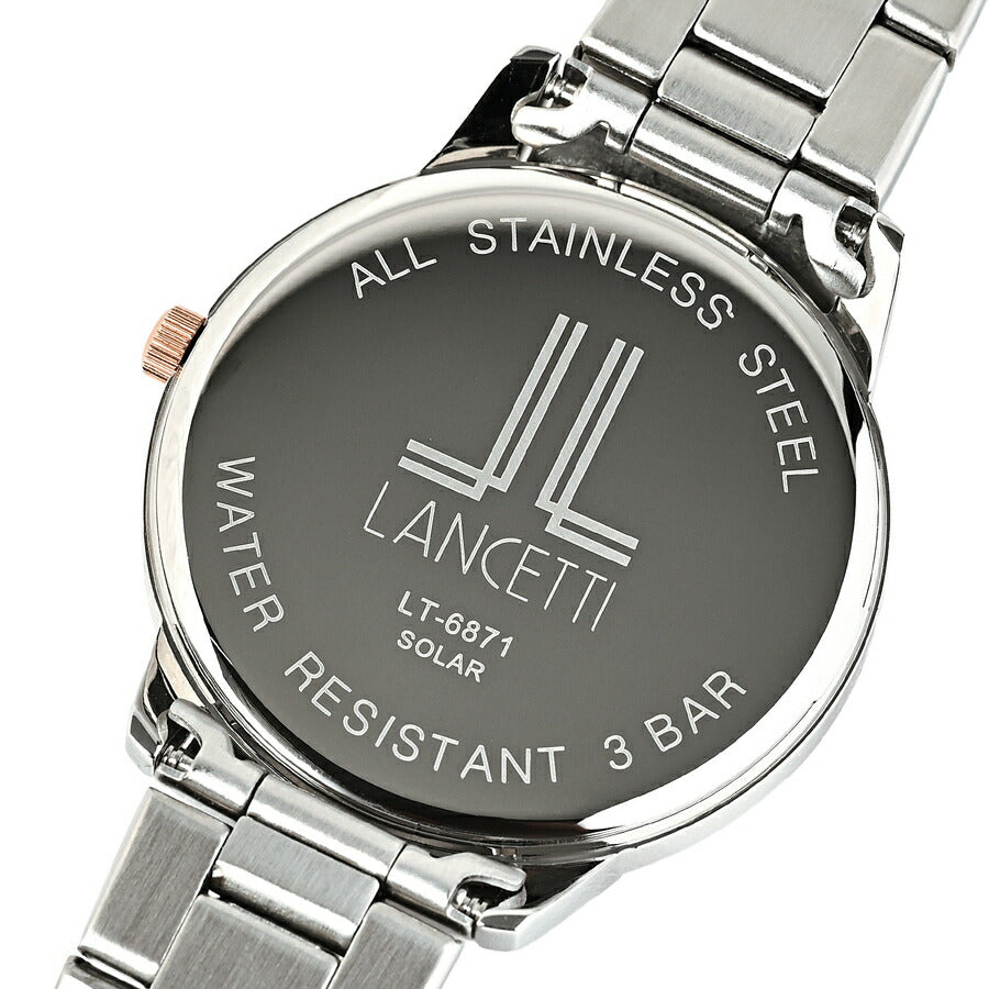 ランチェッティ ペア ソーラー 3針モデル LT6871-WH1 メンズ 腕時計 3針 メタルバンド ホワイト LB2024