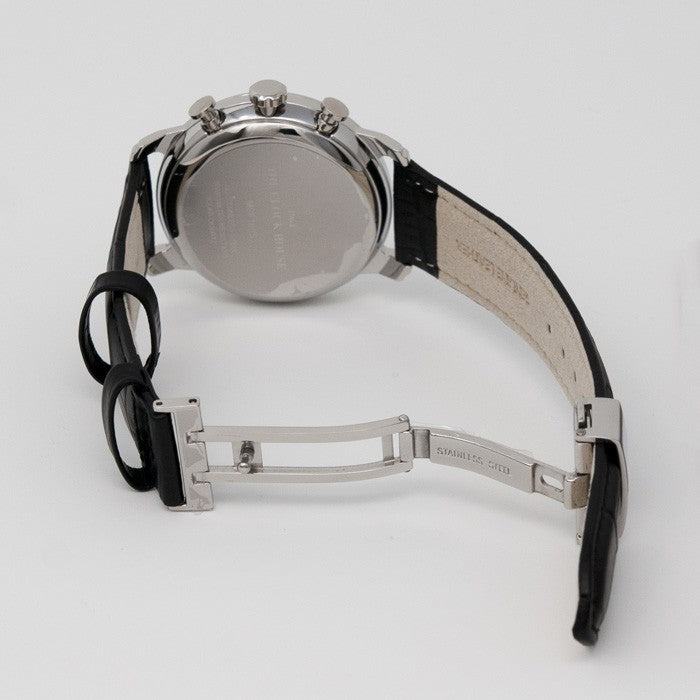 ザ・クロックハウス MBF1005-BK1B ビジネスフォーマル メンズ 腕時計 ソーラー 黒レザー ブラック カレンダー クロノグラフ 雑誌掲載 THE CLOCK HOUSE