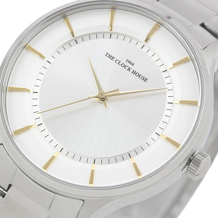 ザ・クロックハウス MBF5001-WH1A ビジネスフォーマル メンズ 腕時計 クオーツ ステンレス ホワイト THE CLOCK HOUSE