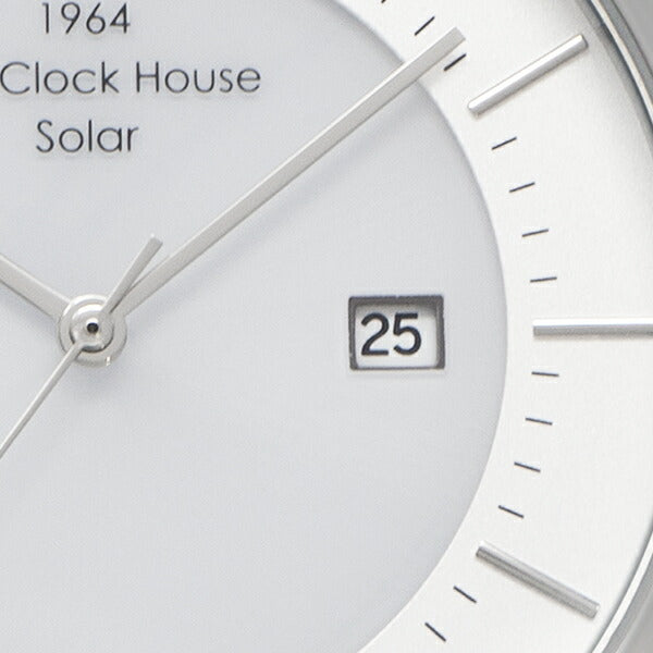 ザ・クロックハウス カスタマイズウォッチ ノルディックカジュアル MCA1004-WH1 メンズ 腕時計 ソーラー 革ベルト ホワイト CLUELvol.71 雑誌掲載